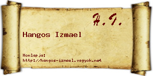 Hangos Izmael névjegykártya